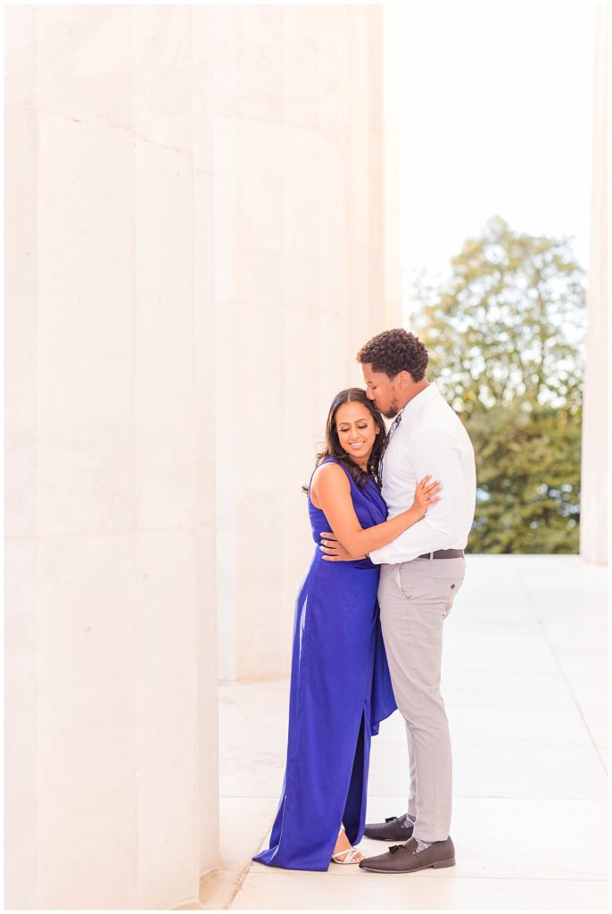 Washington DC engagement photos at the Lincoln Memorial.
